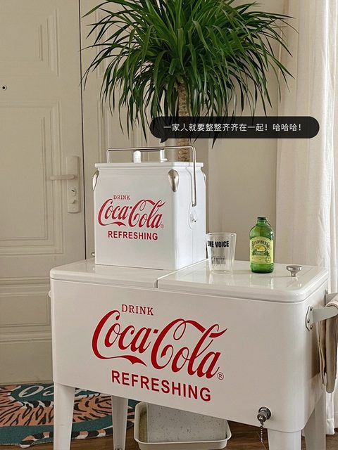 正品可口可乐冰桶保温箱手提车载收纳小众高颜值潮流家居摆件装饰