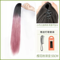 Заколка-крабик, черный хвостик, 55см