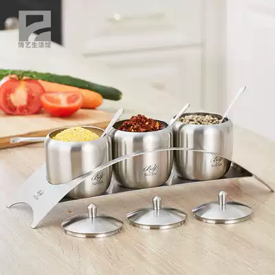 304 stainless steel seasoning box seasoning jar creative fashion multipurpose kitchen oil salt seasoning bottle seasoning box