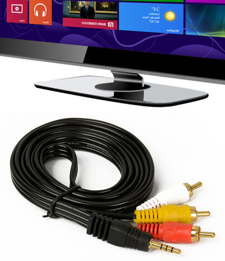 Av Cable One-To-Three Tv 1-to-3 Audio Conversion Cable Three-Color Set-Top Box Suitable for Xiaomi Huawei Mobile 3.5m