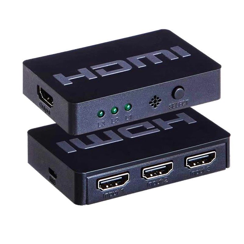 HDMI Switcher Two-In-One-Out Three-In-One-Out High-Definition Cable Computer Monitor Multi-Input/Output Converter Splitter Projector 2-In-1-Out Tv Interface Adapter Monitor Converter