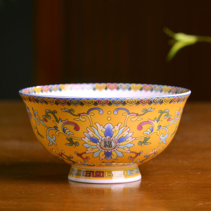 Jingdezhen ceramic ware Chinese home bone Porcelain rice bowls noodles bowl large soup bowl Porridge Bowl Fu Suo Bowl Custom Made to give a gift-Taobao