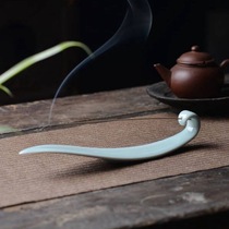 Willow leaf line incense insert leaf ceramic incense burner line aromatherapy incense burner incense holder Incense holder Home daily creative decoration customization