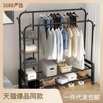 Hanger Floor Landing Bedroom Balcony Airer With Wheels Movable Light Lavish Containing Multifunction Home Dorm Clothes Hat Rack