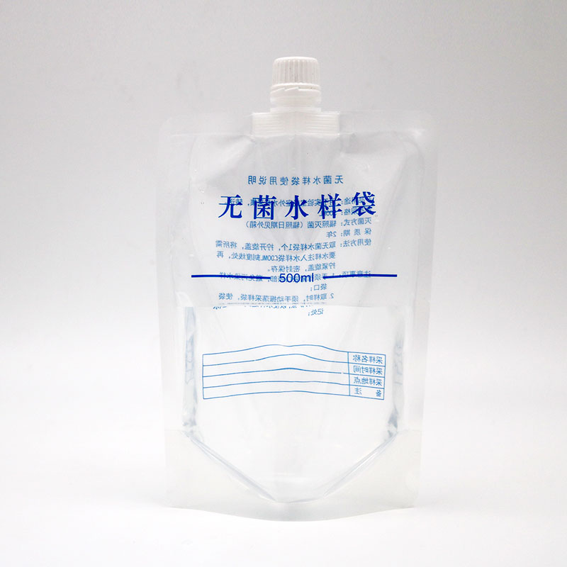 无菌水样采集袋200 500ml  灭菌采水袋 可立圆底密封袋含硫