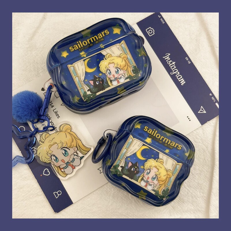 Japanese Eumeya Cute Cartoon Blue Star Girl Airpodspro3 Protective Case Airpod4 Suitable for Apple Pro Earphone Case Second Generation Wireless Bluetooth Third Generation Airpodpro Japanese Eumeya Cute Cartoon Blue Star Girl Airpodspro3 Protective Case Airpod4 Suitable for Apple Pro Earphone Case Second Generation Wireless Bluetooth Third Generation Airpodpro