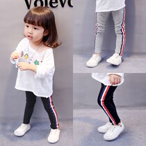 (Pilling back) Girls leggings Spring and Autumn Pediatric Childrens Wear Spring Clothing Long Pants Wear Elastic Slim Baby