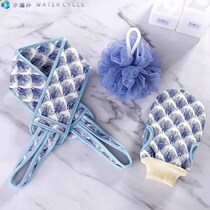 Rubbing back towel Pull back strip ladies do not hurt double-sided strong rubbing ash and mud long bath towel back rubbing bath towel