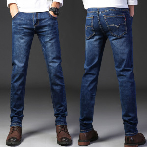 男士春秋季牛仔裤弹力小脚裤子青年长裤男裤