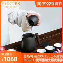 HCNTES kung fu tea set ceramic tea filter portable outdoor travel Tea Cup home simple fast guest Cup