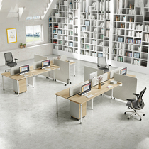 Staff Desk Chair Composition 24 Artificial position Four-place Clerks office Table Screen Screen Partition minimalist Hyundai