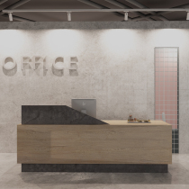 LOFT Counter Brief Modern Beauty Hairdressing Clothing Collection Silver Shop Bar Desk Hotel Company Front Desk Reception Desk