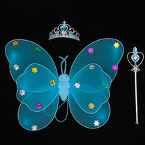 Wings Props Cos Children Toys Magic Wand Butterfly Colorful Back Adornment Grand Fairy Princess Decorated Kid Angel