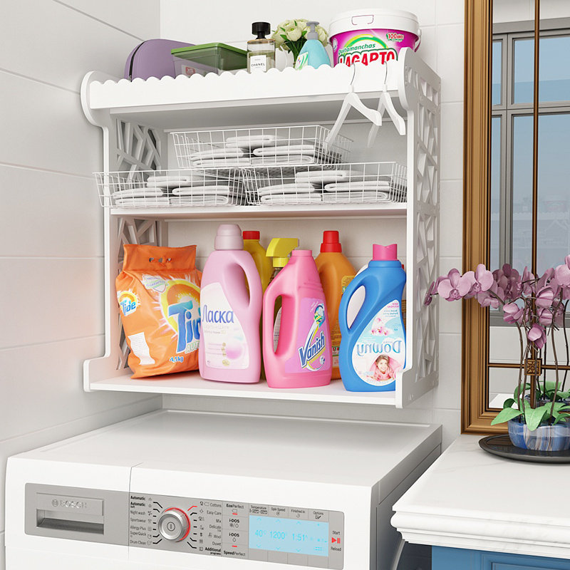 Balcony laundry pool table Shelves Makeup room Toilet Bowl with shower shampoo Bath Lotion Hung Wall-mounted