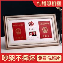 Marriage certificate containing box registration camera frame swing table marriage memorial lovers couple family swing pieces Nordic style