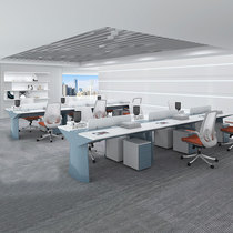 Creative desk and chair combination paint staff computer tablesSimple modern screen workplace office desk