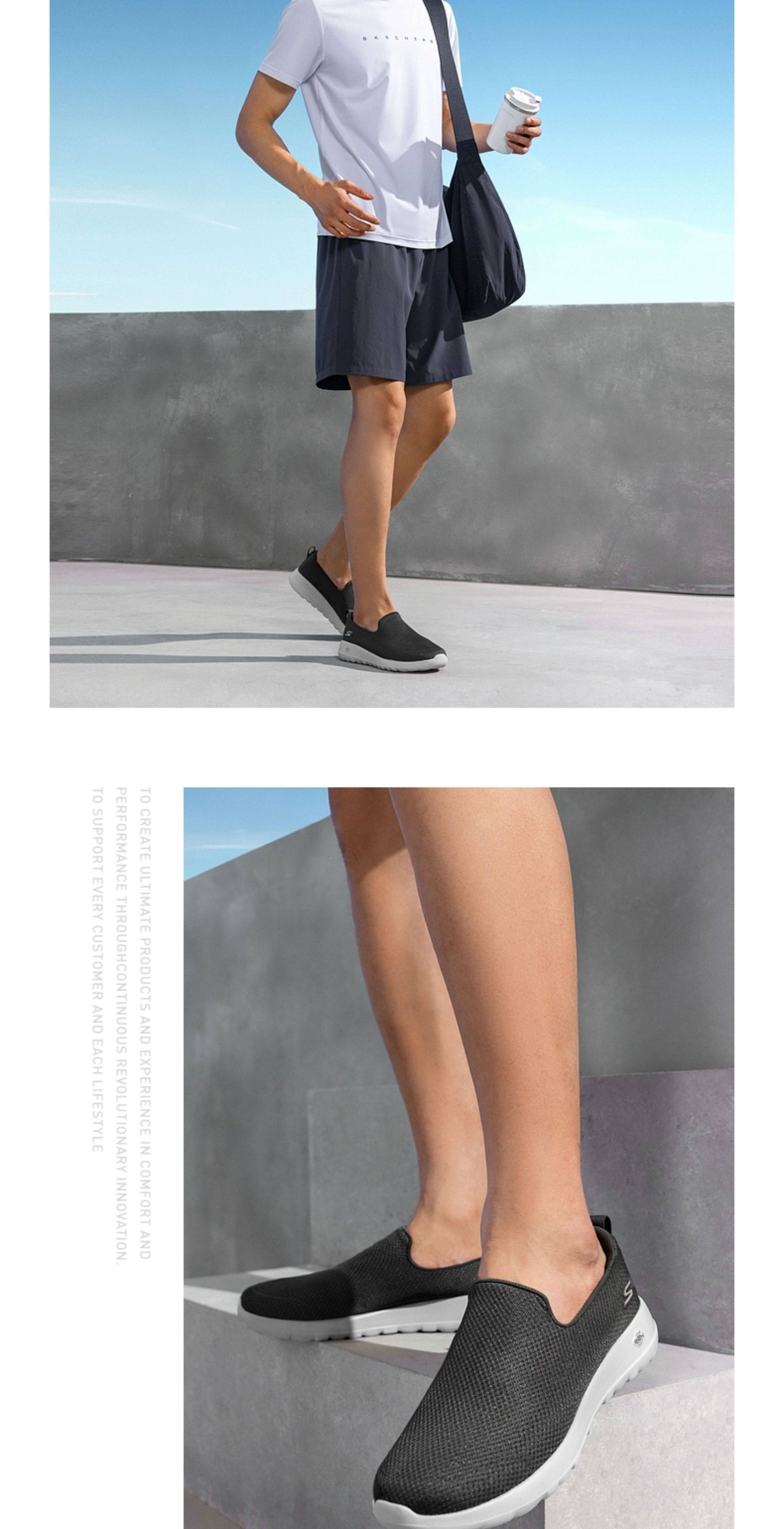 Энергичный обувь skechers斯凯奇正品春夏款男女款轻质一脚蹬懒人健步鞋休闲运动鞋