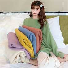 秋冬宽松韩版套头法式慵懒风外穿