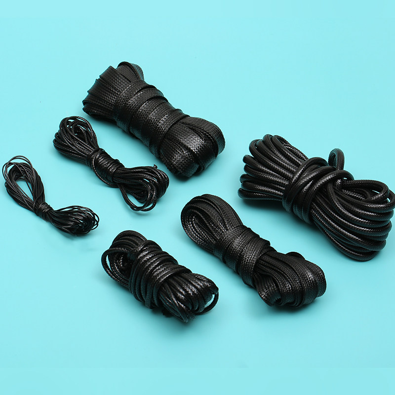 Black Thai wax rope round hand skin wax rope to compile jewelry pendant tied with flat rope diy material