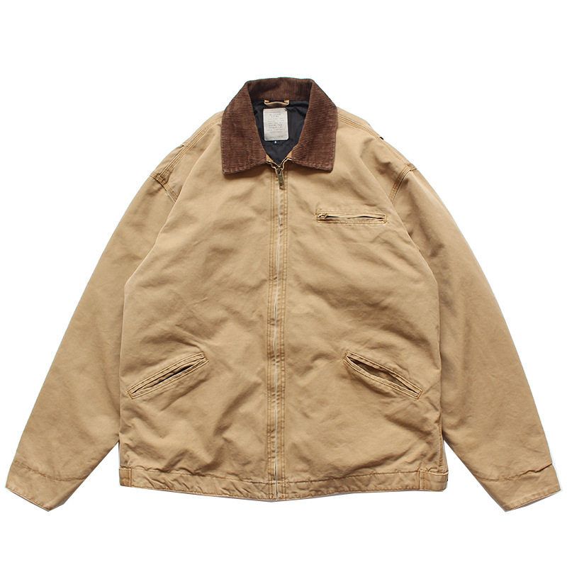 Carhartt American Trbottomy Brand Detroit Carhartt Jacket Boys Work Jacket Jacket Retro Jacket Khaki