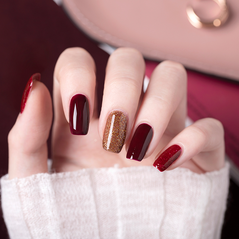 2021 New color wine red ripping nail polish free toasted quick dry and persistent non-toxic and odorless pregnant woman child explicit