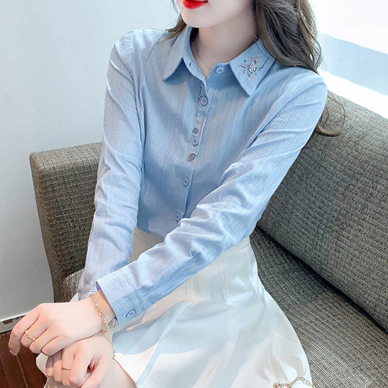 French-Style Women's Shirt with Unique Design, Niche Spring and Autumn 2026 New High-End Long-Sleeve Shirt, Tummy-Covering Blouse Top