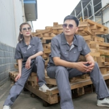 Летний тонкий комбинезон, мужская дышащая летняя одежда, короткий рукав, делается под заказ