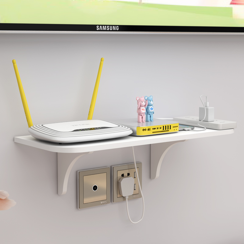 Placing router's shelf-wall hanging wall free of punch socket bracket wall-mounted box wifi wireless containing box