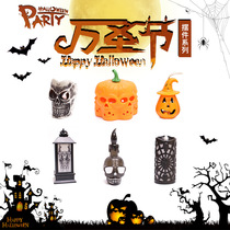 Halloween ghost head candle light venue layout props Ghost festival pumpkin necklace keychain pendant ornaments