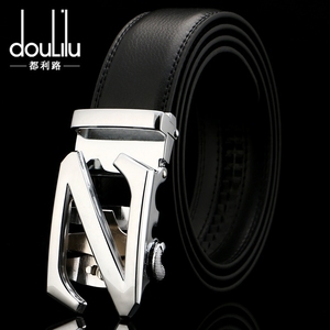都利路皮带男士真皮自动扣腰带