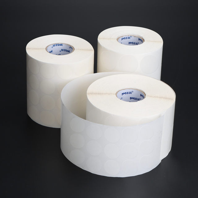 Transparent Round Sealing Patch Rolled Self-Adhesive Adhesive Label Round Automatic Labeling Machine Peeling Machine Environmentally Friendly Sticker Special Sticky Thickeneded Waterproof Sealing Box Anti-Tamper Package Dot Labeling