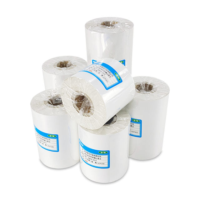 Noma White Full Resin Ribbon Roll 110Mm*300M 60 70 80 90 100 Barcode Printer Suitable for Tsc Standing Xiang Jiabo Zebra Pet Self-Adhesive with Black Synthetic Paper