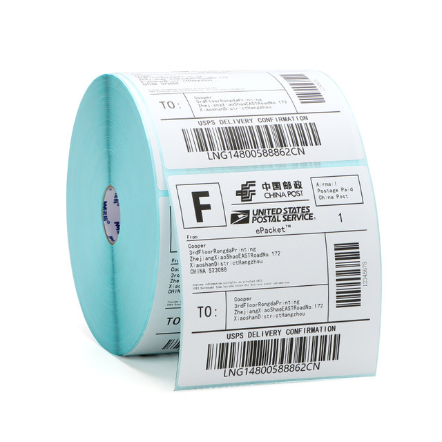 Large Roll Thermal Paper Label Paper 60*40 80 50 30 100*100 150 Self-Adhesive Barcode Printing Paper Blank Sticker Industrial Machine Labeling Machine Large Roll Full Box Express E-Packet