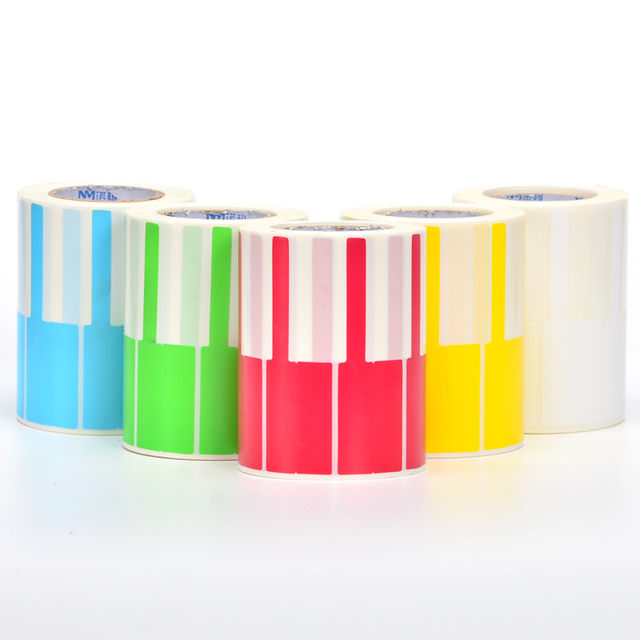 Noma Thermal Cable Label Network Cable Synthetic Label Paper Data Communication Room Wiring P-Type Power Cord Colorful Self-Adhesive Printing Paper 70*24 84*26 38*55 Red Yellow Blue Green White