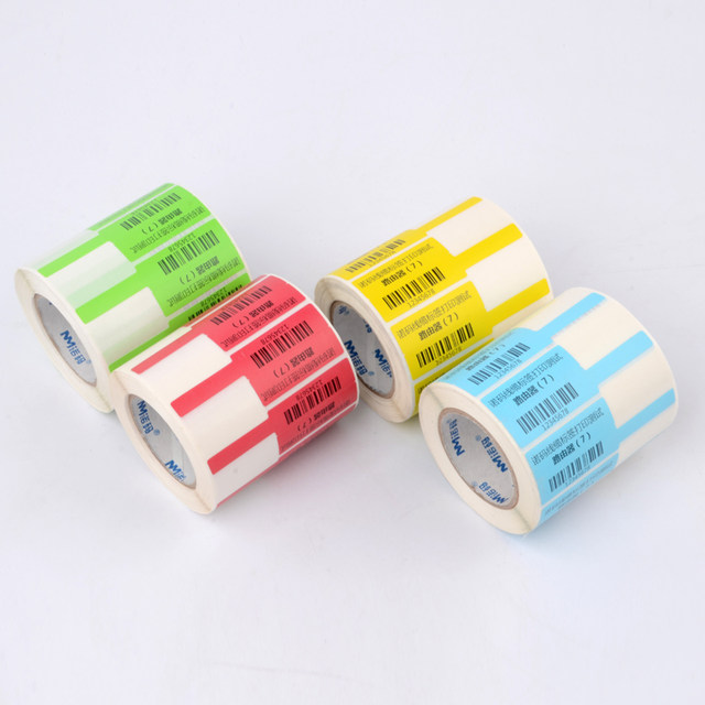 Noma Thermal Cable Label Network Cable Synthetic Label Paper Data Communication Room Wiring P-Type Power Cord Colorful Self-Adhesive Printing Paper 70*24 84*26 38*55 Red Yellow Blue Green White