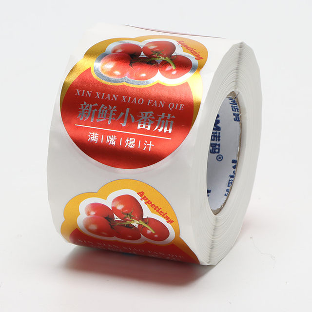 Fruit Self-Adhesive Label Stickers for Takeout Packaging Boxes, Long Strips, Bright Silver, Waterproof, Tear-Resistant, for Pineapple, Durian, Cherry Tomatoes, Bayberry, Strawberry, Jackfruit, Grape, Cantaloupe, Fruit Cut into Pieces, Fruit Labels