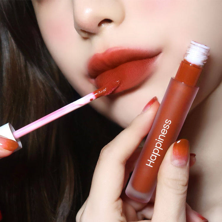 Net red air lip glazed matt mist velvet lip red not to be stained with no cup schoolgirls party vegan and affordable