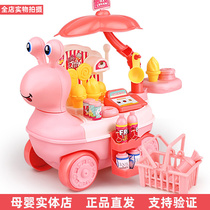Children snail ice cream sales car cash register Candy simulation house toys diy kitchen girl toys