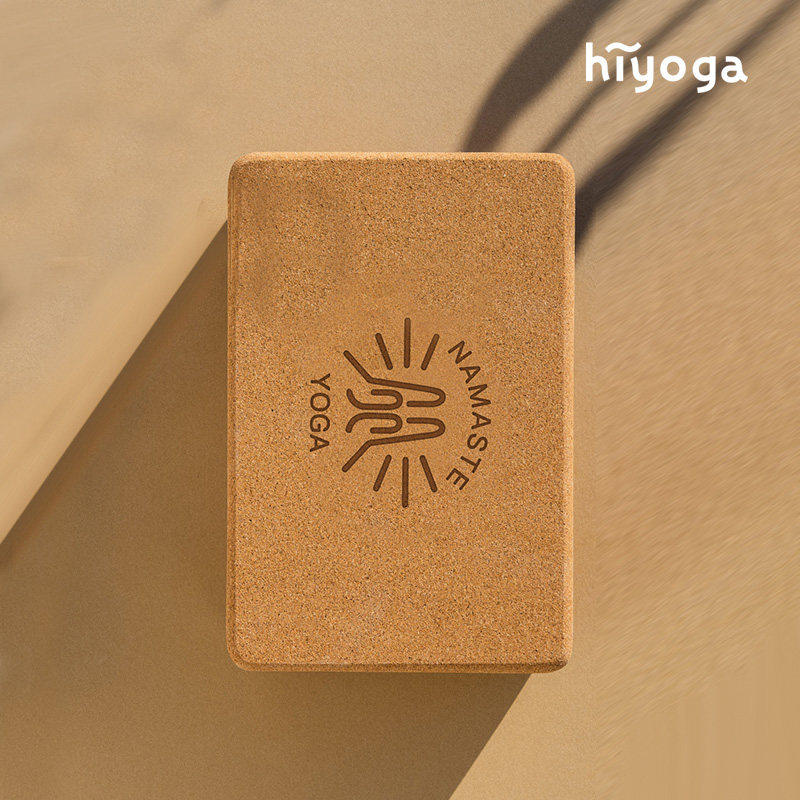 Hiyoga cork yoga brick high-density solid wood Iyengar brick adult professional anti-compression wear-resistant