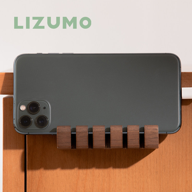 Northern generation desktop organizer solid wood data cable storage box harness wire clamp hub Winder