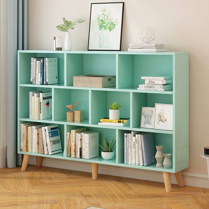 Bookcase Bookcase Shelve Shelf Floor Multifunction Unit Lattice Multilayer Containing storage rack Easy children's book room Living room-Taobao