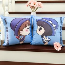 Creative new 5d cross embroidered cuddling cute couple a couple of cartonin people car cushions pillowcase pieces