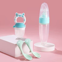 [Mint Green] Бутылка для рисовой пасты+детская ложка+музыкальная музыка (подарочная коробка)