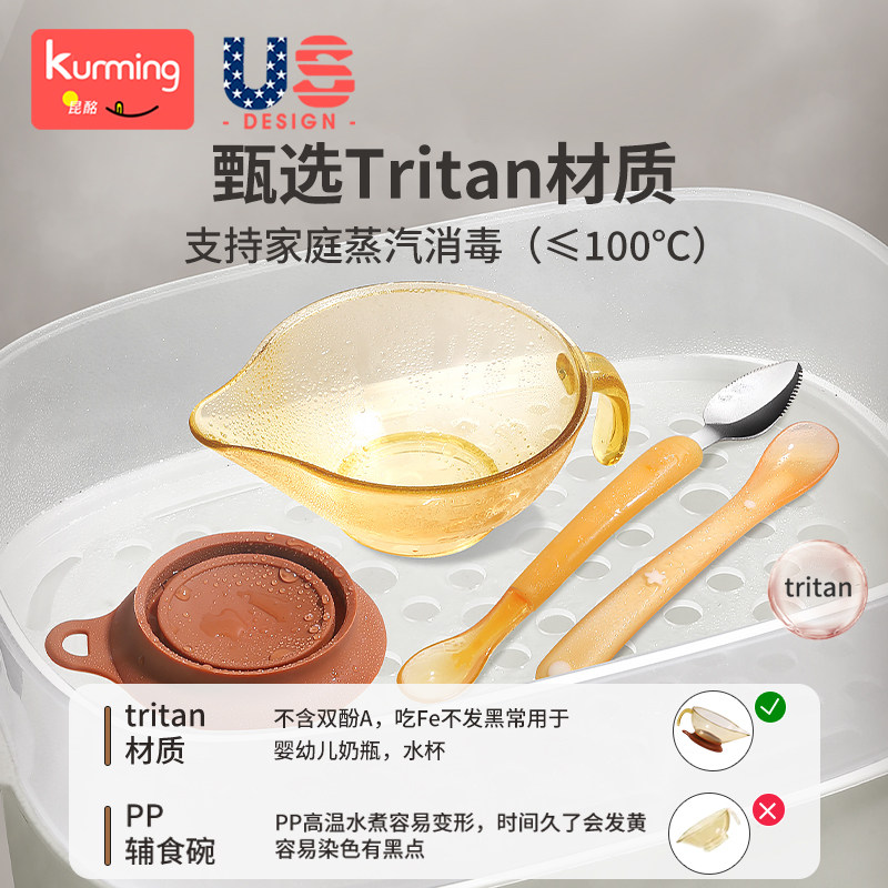 Baby Food Bowl Set for Newborns and Infants, Special for Feeding Water and Rice Cereal, with a Pointed Silicone Spoon and Bowl