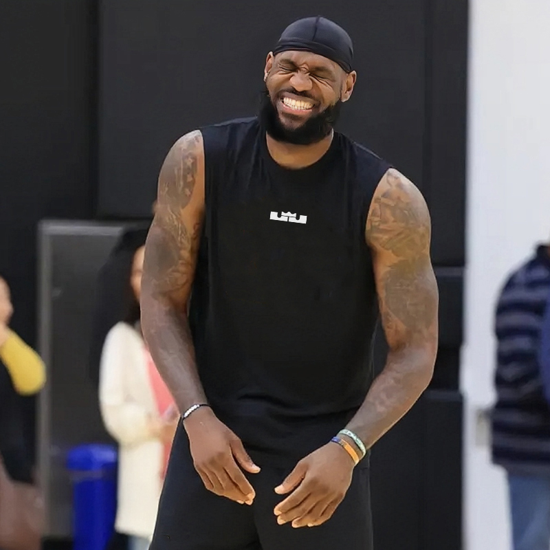 Lebron James Tank Top Lakers Training Uniform Summer American Basketball Sports T-Shirt Moisture-Wicking Quick-Drying Clothing for Men