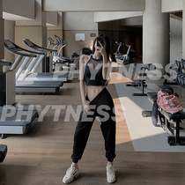 PHYTNESS high waist thin sports leggings Running fitness yoga pants Elastic