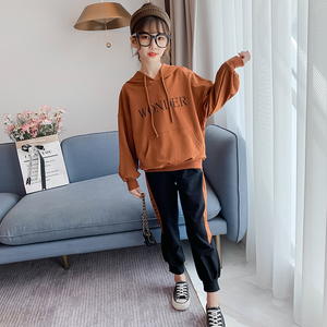 女童长袖卫衣打底裤两件套休闲秋装两件套