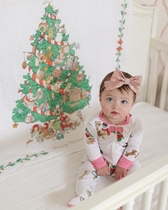 ins wind cartoon Christmas tree hanging painting Christmas background decoration painting Christmas decorations arranging decorative props