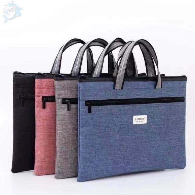 Portable document bag Laced Document Bag Large Capacity Oxford Canvas Bag Conference Archive Bag Custom-made Briefcase