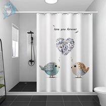 Toilet magnetic suction bath curtain suit free of punch and waterproof cloth bathroom blinds shower-room hanging cloth window curtain rod water retaining strip